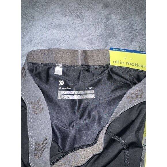 Boys' Fitted Performance Tights - All in Motion Black Size Large(12/14). NWT. T - Picture 4 of 4